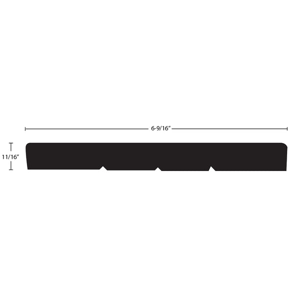 Side View of Door Jamb Molding, product number DJ-618-022-PF-1 - 11/16" x 6-9/16" Primed Finger Joint - $3.04/ft sold by American Wood Moldings.