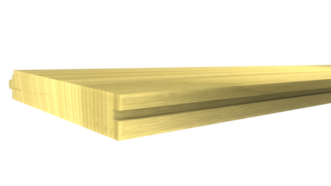 Profile View of Shiplap, product number SHL-508-024-1-PO - 3/4" x 5-1/4" Poplar Shiplap - $3.65/ft sold by American Wood Moldings