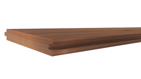 Profile View of Wood Siding Molding, product number WDS-508-022-1-KCE - 11/16" x 5-1/4" Knotty Red Cedar Wood Siding - $3.80/ft sold by American Wood Moldings