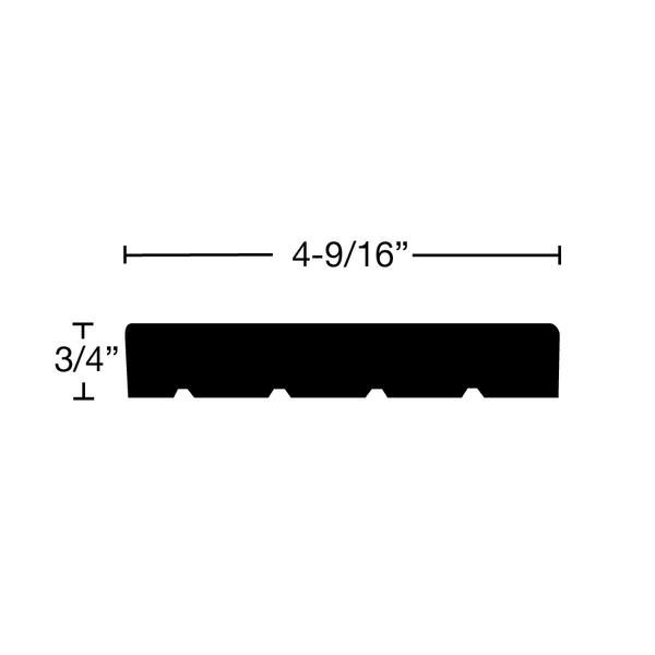 Side View of Door Jamb, product number DJ-418-024-1-PO - 3/4" x 4-9/16" Poplar Door Jamb - $3.32/ft sold by American Wood Moldings