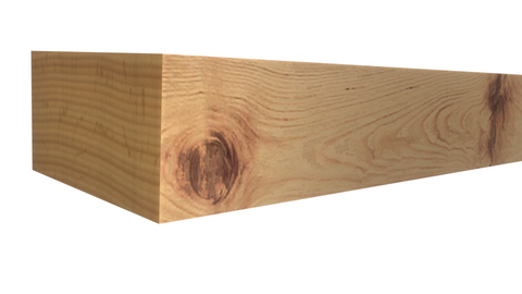 Profile View of Standard Size 1x2 Knotty Alder Boards - $1.80/ft sold by American Wood Moldings
