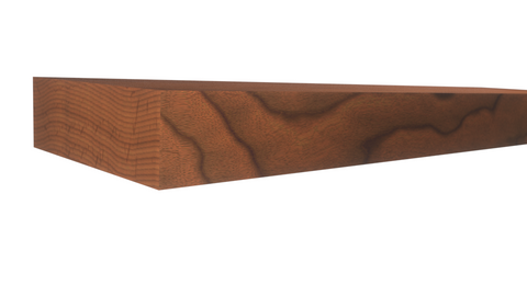 Profile View of Standard Size 1x3 Brazilian Cherry Boards - $4.88/ft sold by American Wood Moldings