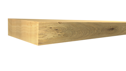 Profile View of Standard Size 1x3 Knotty Hickory Boards - $2.52/ft sold by American Wood Moldings