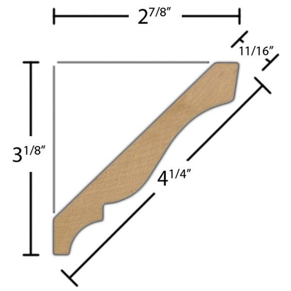 Hickory Crown - CR-408-022-1-HI - $5.20/ft – American Wood Moldings