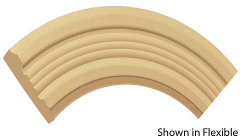 Profile View of Flexible Casing Molding, product number CA-328-024-1-FL - 3/4" x 3-7/8" Smooth Urethane Flexible Casing - $14.42/ft sold by American Wood Moldings