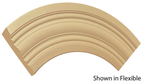 Profile View of Flexible Casing Molding, product number CA-428-024-1-FL - 3/4" x 4-7/8" Smooth Urethane Flexible Casing - $19.99/ft sold by American Wood Moldings