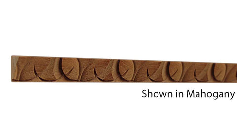 Profile View of Decorative Carved Molding, product number DC-020-020-2-HMH - 5/8" x 5/8" Honduras Mahogany Decorative Carved Molding - $3.08/ft sold by American Wood Moldings