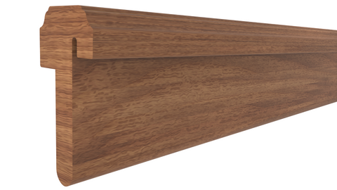 Profile View of Exterior Astragal Molding, product number AS-300-116-1-AMH - 1-1/2" x 3" African Mahogany Exterior Astragal - $24.11/ft sold by American Wood Moldings