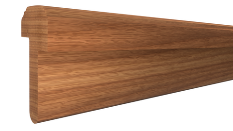 Profile View of Exterior Astragal Molding, product number AS-300-116-1-AMH - 1-1/2" x 3" African Mahogany Exterior Astragal - $24.11/ft sold by American Wood Moldings