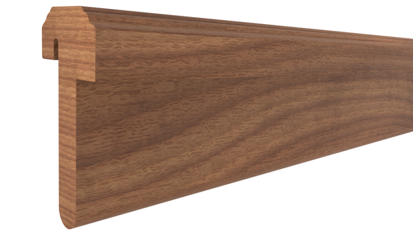 Profile View of Exterior Astragal Molding, product number AS-316-116-1-AM - 1-1/2" x 3-1/2" African Mahogany Exterior Astragal - $28.13/ft sold by American Wood Moldings