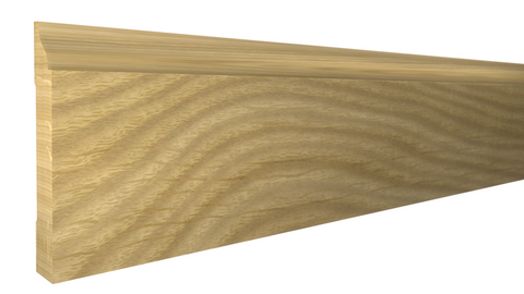 Profile View of Base Molding, product number BA-308-016-2-WO - 1/2" x 3-1/4" White Oak Base - $7.00/ft sold by American Wood Moldings