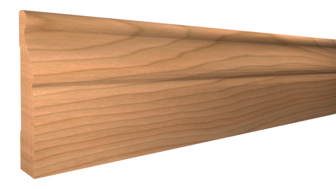 Profile View of Base Molding, product number BA-308-022-1-CH - 11/16" x 3-1/4" Cherry Base - $3.70/ft sold by American Wood Moldings