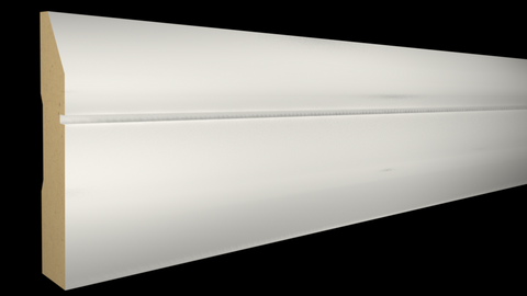 Profile View of Base Molding, product number BA-316-024-1-PM - 3/4" x 3-1/2" Primed MDF Base - $1.55/ft sold by American Wood Moldings