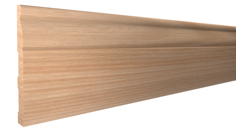 Profile View of Base Molding, product number BA-408-016-7-RO - 1/2" x 4-1/4" Red Oak Base - $3.40/ft sold by American Wood Moldings