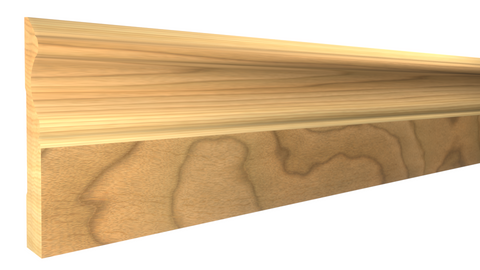 Profile View of Base Molding, product number BA-408-024-1-HI - 3/4" x 4-1/4" Hickory Base - $3.10/ft sold by American Wood Moldings