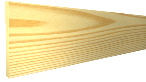 Profile View of Base Molding, product number BA-416-016-1-CP - 1/2" x 4-1/2" Clear Pine Base - $4.43/ft sold by American Wood Moldings