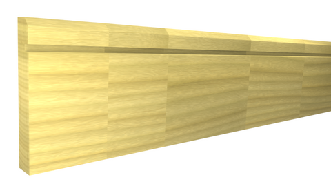 Profile View of Base Molding, product number BA-416-024-1-FPO - 3/4" x 4-1/2" Finger Joint Poplar Base - $2.41/ft sold by American Wood Moldings