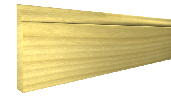 Profile View of Base Molding, product number BA-416-024-2-PO - 3/4" x 4-1/2" Poplar Base - $3.21/ft sold by American Wood Moldings