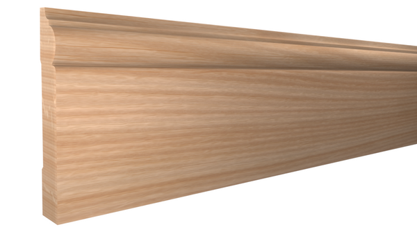 Profile View of Base Molding, product number BA-420-024-1-RO - 3/4" x 4-5/8" Red Oak Base - $3.70/ft sold by American Wood Moldings