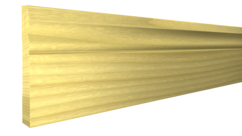 Profile View of Base Molding, product number BA-420-024-3-PO - 3/4" x 4-5/8" Poplar Base - $3.30/ft sold by American Wood Moldings
