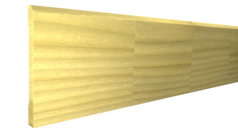 Profile View of Base Molding, product number BA-508-014-2-FPO - 7/16" x 5-1/4" Finger Joint Poplar Base - $2.56/ft sold by American Wood Moldings