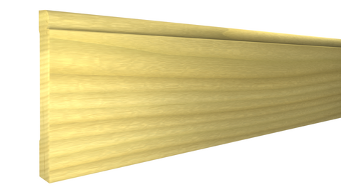 Profile View of Base Molding, product number BA-508-024-3-PO - 3/4" x 5-1/4" Poplar Base - $3.41/ft sold by American Wood Moldings