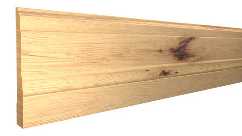 Profile View of Base Molding, product number BA-508-024-4-KAL - 3/4" x 5-1/4" Knotty Alder Base - $3.41/ft sold by American Wood Moldings