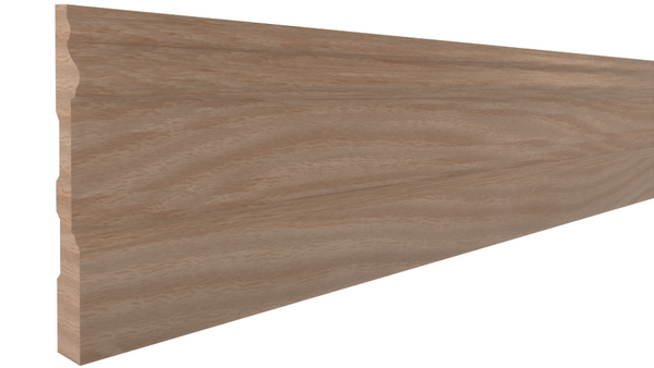 Profile View of Base Molding, product number BA-516-022-1-RO - 11/16" x 5-1/2" Red Oak Base - $4.10/ft sold by American Wood Moldings