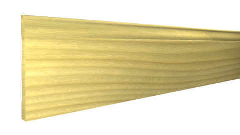Profile View of Base Molding, product number BA-706-020-1-PO - 5/8" x 7-3/16" Poplar Base - $4.72/ft sold by American Wood Moldings