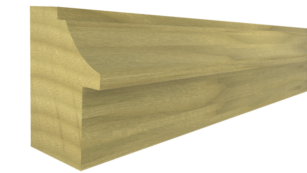 Profile View of Backband Molding, product number BB-116-104-1-PO - 1-1/8" x 1-1/2" Poplar Backband - $2.43/ft sold by American Wood Moldings