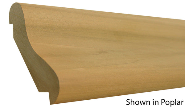 Profile View of Bar Rail Molding, product number BR-516-116-1-WO - 1-1/2" x 5-1/2" White Oak Bar Rail - $38.40/ft sold by American Wood Moldings