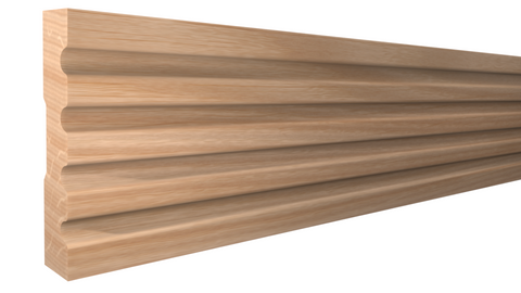 Profile View of Casing Molding, product number CA-316-024-9-RO - 3/4" x 3-1/2" Red Oak Casing - $5.55/ft sold by American Wood Moldings