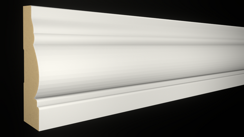 Profile View of Casing Molding, product number CA-316-101-1-PM - 1-1/32" x 3-1/2" Primed MDF Casing - $2.25/ft sold by American Wood Moldings