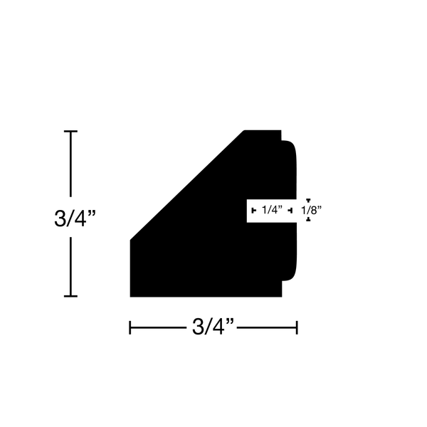 CC-024-024-1-CH - 3/4" x 3/4" Cherry Counter and Cabinet Components - $2.44/ft