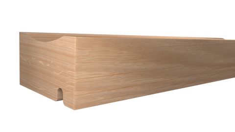 Profile View of Counter and Cabinet Component Molding, product number CC-116-025-1-RO - 25/32" x 1-1/2" Red Oak Counter and Cabinet Components - $2.85/ft sold by American Wood Moldings