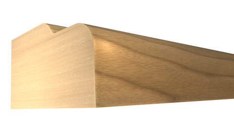 Profile View of Counter and Cabinet Component Molding, product number CC-118-026-1-MA - 13/16" x 1-9/16" Maple Counter and Cabinet Components - $2.85/ft sold by American Wood Moldings