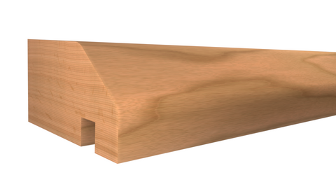 Profile View of Counter and Cabinet Component Molding, product number CC-118-026-2-CH - 13/16" x 1-9/16" Cherry Counter and Cabinet Components - $2.85/ft sold by American Wood Moldings
