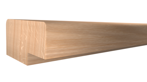 Profile View of Counter and Cabinet Component Molding, product number CC-120-024-1-RO - 3/4" x 1-5/8" Red Oak Counter and Cabinet Components - $2.31/ft sold by American Wood Moldings