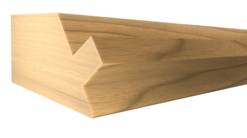 Profile View of Counter and Cabinet Component Molding, product number CC-121-024-1-MA - 3/4" x 1-21/32" Maple Counter and Cabinet Components - $3.02/ft sold by American Wood Moldings