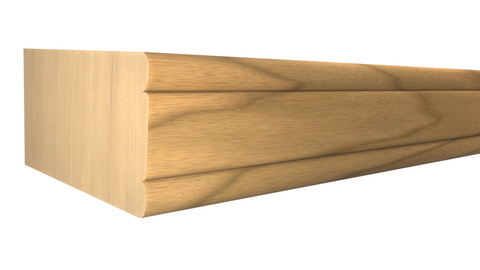 Profile View of Counter and Cabinet Component Molding, product number CC-200-100-1-MA - 1" x 2" Maple Counter and Cabinet Components - $5.30/ft sold by American Wood Moldings