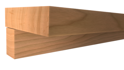 Profile View of Counter and Cabinet Component Molding, product number CC-300-131-1-CH - 1-31/32" x 3" Cherry Counter and Cabinet Components - $4.11/ft sold by American Wood Moldings