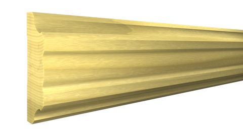 Profile View of Chair Rail Molding, product number CH-300-101-1-PO - 1-1/32" x 3" Poplar Chair Rail - $3.64/ft sold by American Wood Moldings