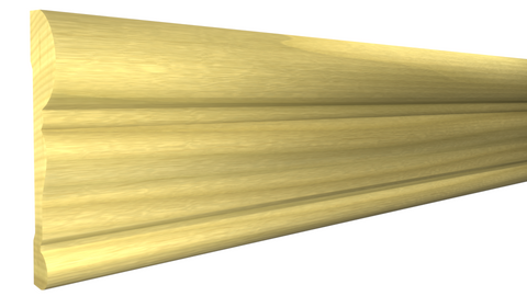 Profile View of Chair Rail Molding, product number CH-308-022-1-PO - 11/16" x 3-1/4" Poplar Chair Rail - $3.63/ft sold by American Wood Moldings