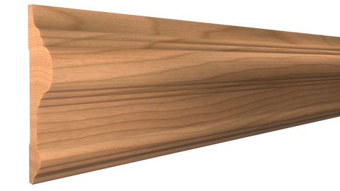 Profile View of Chair Rail Molding, product number CH-308-100-3-CH - 1" x 3-1/4" Cherry Chair Rail - $7.13/ft sold by American Wood Moldings