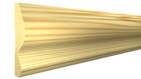Profile View of Chair Rail Molding, product number CH-314-102-1-CP - 1-1/16" x 3-7/16" Clear Pine Chair Rail - $4.74/ft sold by American Wood Moldings