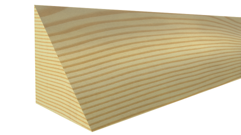 Profile View of Panel Molding, product number CM-024-024-1-CP - 3/4" x 3/4" Clear Pine Chamfer Molding - $0.96/ft sold by American Wood Moldings