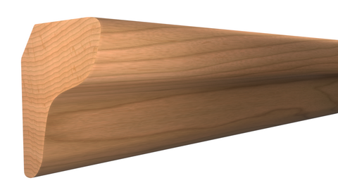 Profile View of Cove Molding, product number CO-024-024-3-CH - 3/4" x 3/4" Cherry Cove - $2.10/ft sold by American Wood Moldings