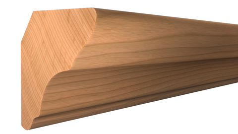 Profile View of Cove Molding, product number CO-024-024-4-CH - 3/4" x 3/4" Cherry Cove - $2.10/ft sold by American Wood Moldings