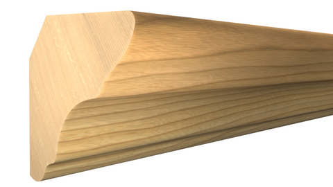 Profile View of Cove Molding, product number CO-024-024-4-MA - 3/4" x 3/4" Maple Cove - $2.85/ft sold by American Wood Moldings