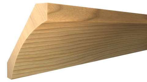 Profile View of Cove Molding, product number CO-420-026-1-MA - 13/16" x 4-5/8" Maple Cove - $6.20/ft sold by American Wood Moldings